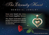 The Eternity Heart 18kt Gold Finish Cremation Jewelry Urn Pendant Memorial Keepsake Necklace for Ashes with 20" Snake Chain