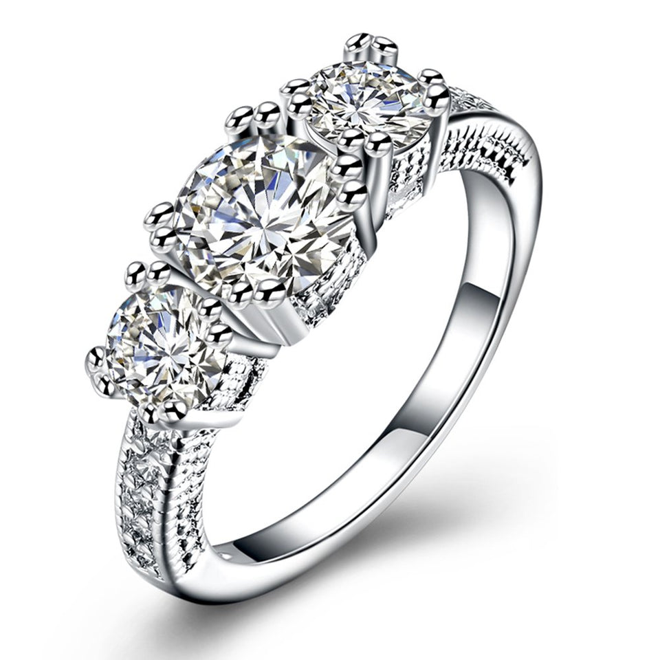 Luxury diamond Ring Engagement Rings Woman jewelry Romantic Ring Gift Wedding Ring For Women