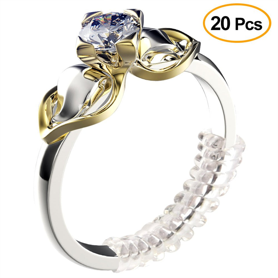 KUUQA 20Pcs Ring Size Adjuster Clear Ring Sizer for Loose Rings (2mm/ 3mm)