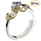 KUUQA 20Pcs Ring Size Adjuster Clear Ring Sizer for Loose Rings (2mm/ 3mm)