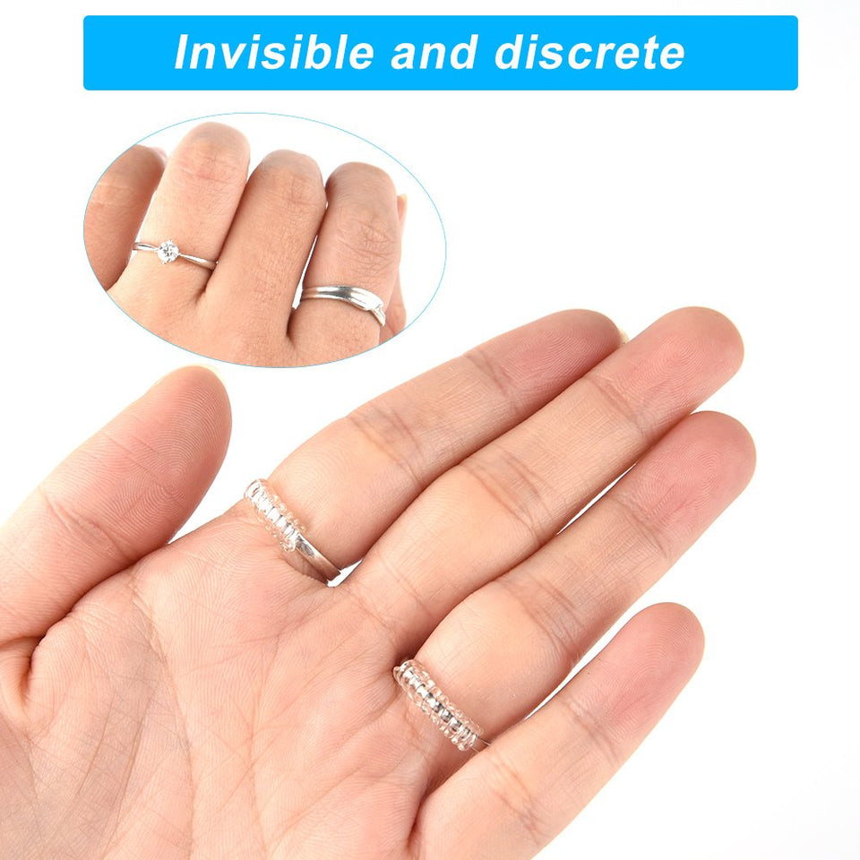 KUUQA 20Pcs Ring Size Adjuster Clear Ring Sizer for Loose Rings (2mm/ 3mm)