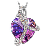 SIVERY Birthday Gifts 'Love Heart' Women Jewelry Necklace with Swarovski Crystals, Gifts for Mom