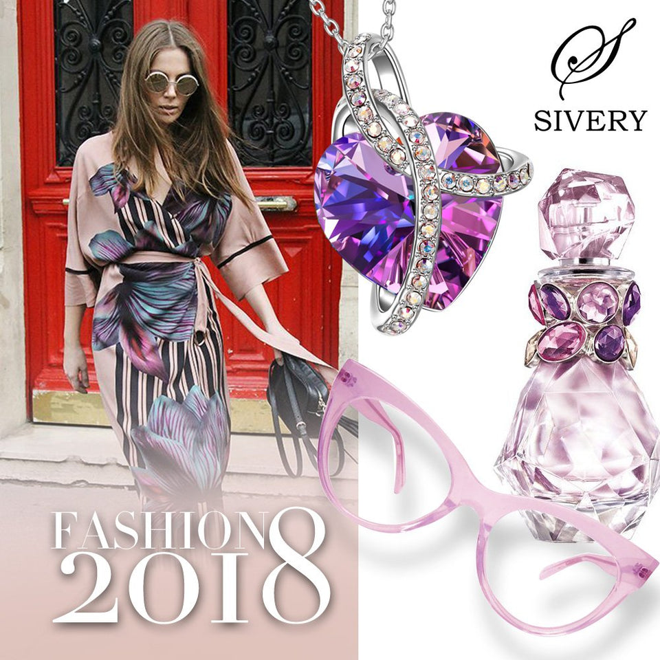 SIVERY Birthday Gifts 'Love Heart' Women Jewelry Necklace with Swarovski Crystals, Gifts for Mom