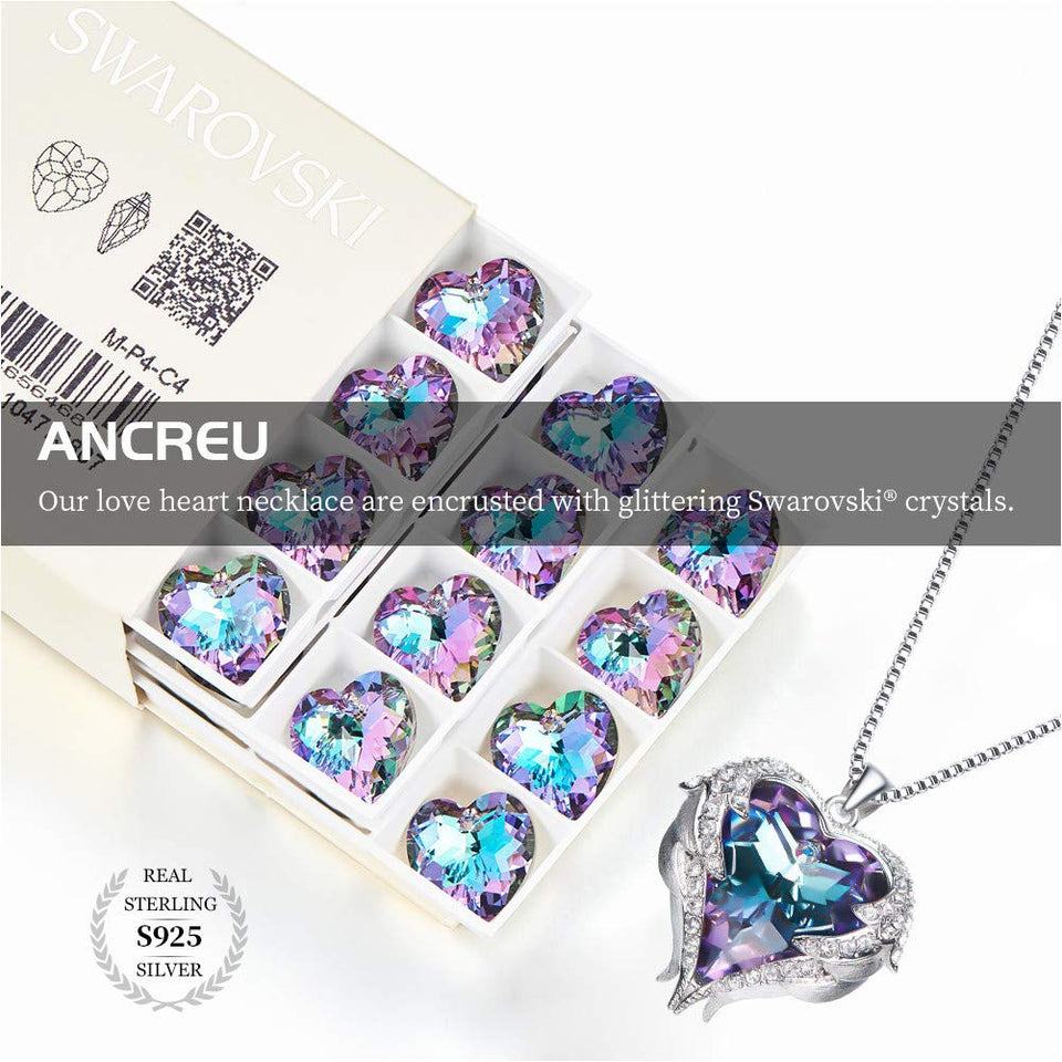 EleShow Love Heart Pendant Necklaces Gifts Jewelry Women
