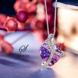 SIVERY Birthday Gifts 'Love Heart' Women Jewelry Necklace with Swarovski Crystals, Gifts for Mom
