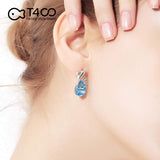 T400 Jewelers Fashion Earrings for Women Waterdrop Shape with Crystals Birthday Gift for Her
