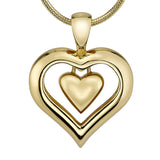 The Eternity Heart 18kt Gold Finish Cremation Jewelry Urn Pendant Memorial Keepsake Necklace for Ashes with 20" Snake Chain