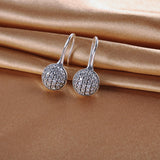 Twenty Plus Round Dazzling Droplets Earrings With Clear CZ